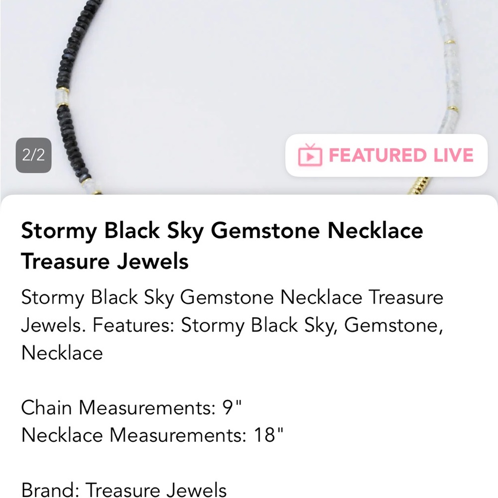 Treasure jewels dainty gemstone necklace - Picture 7 of 7